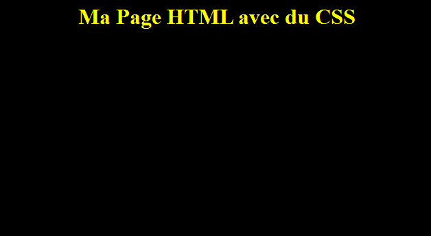 Page HTML avec CSS