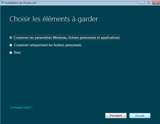 éléments à garder