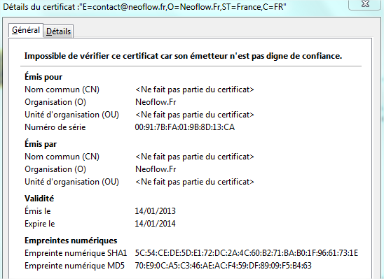 certificat monit