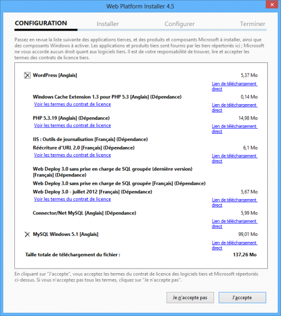 Configuration WordPress