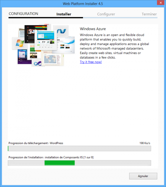 Installation en cours