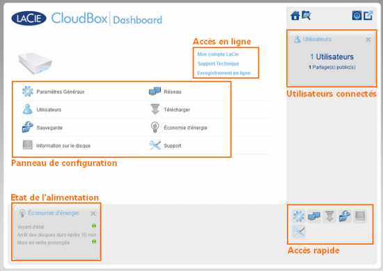 Lacie CloudBox Interface
