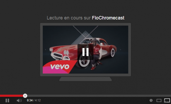 Youtube pendant diffusion Chromecast