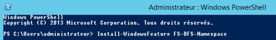 WS 2012 R2 - Powershell DFS installation