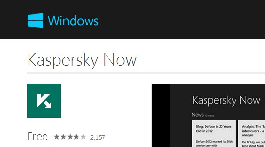 Kaspersky Now Windows Store