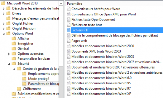Fichiers RTF