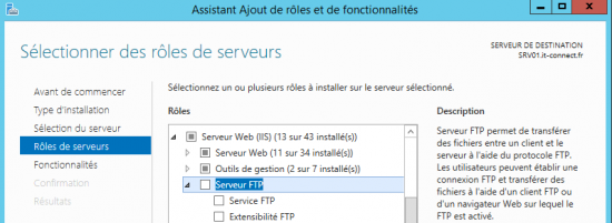 Rôle Serveur FTP Windows iisftp1