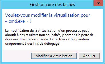 Modifier la virtualisation
