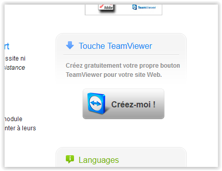 Lien vers la création du bouton de téléchargement customisation teamviewer