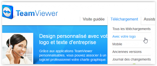 Lien vers la customisation du client Teamviewer customisation teamviewer