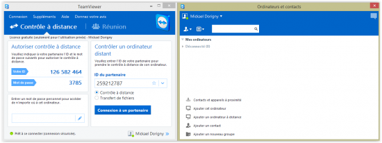 Accès à la fonction de recherche de proximité teamviewer 10