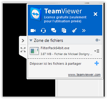 teamviewer 10 transfert fichier