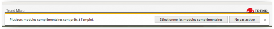 Activation du module dans Internet Explorer trend micro maximum security internet explorer