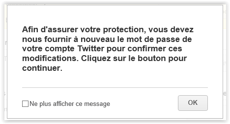 Demande de mot de passe supplémentaire pour Twitter trend micro maximum security