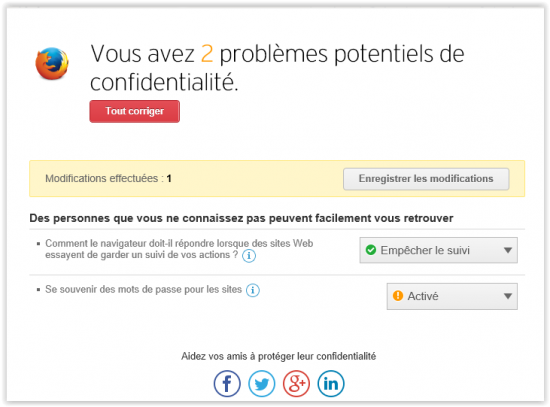 Correction des paramètres Firefox via Trend Micro trend micro maximum security