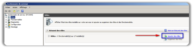 Ajouter un rôle - Windows Server 2008 R2