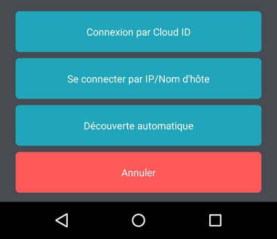 Connexion via Cloud ID depuis un smartphone Android