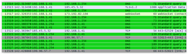 Vu du protocole colorisé wireshark owncloud-chiffrement-205737