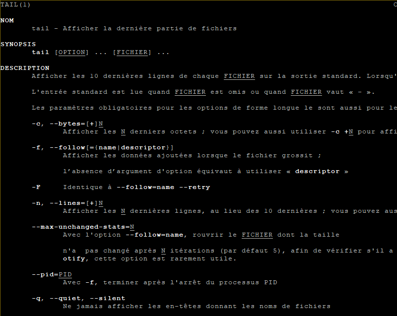 La commande man Linux