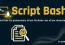 Script Bash pour tester la présence d'un fichier ou d'un dossier