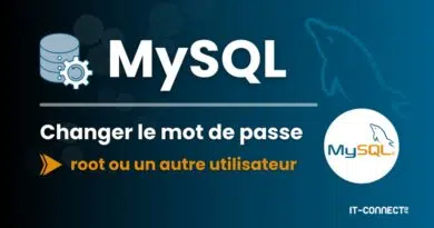 tuto mysql changer mot de passe root
