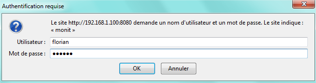 monit authentification