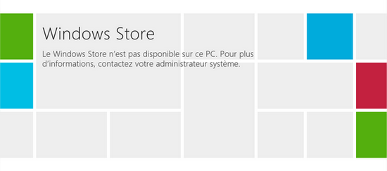 Windows Store désactivé