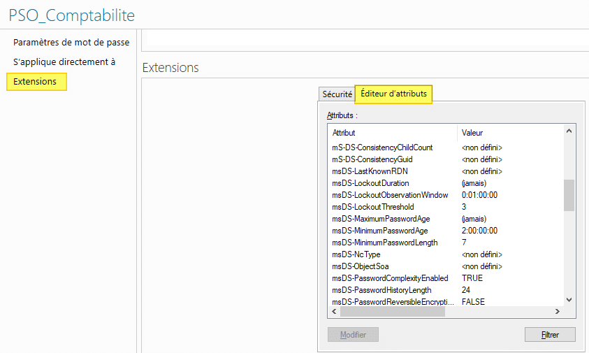 Stratégie de mot de passe affinée sous Windows Server 2012 R2 Active Directory ITConnect