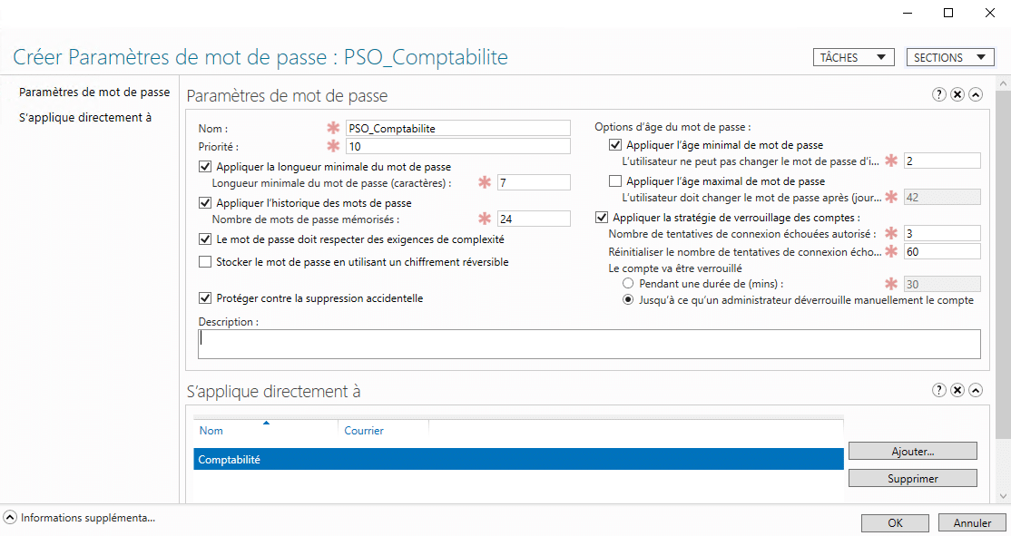 Stratégie de mot de passe affinée sous Windows Server 2012 R2 Active Directory ITConnect