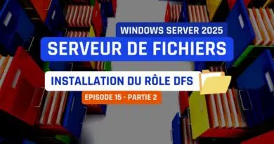 Installation DFS sur Windows Server 2025