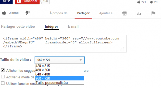 Intégration d'une vidéo Youtube dans un article WordPress