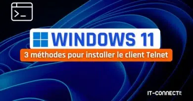 tuto windows 11 installer client Telnet