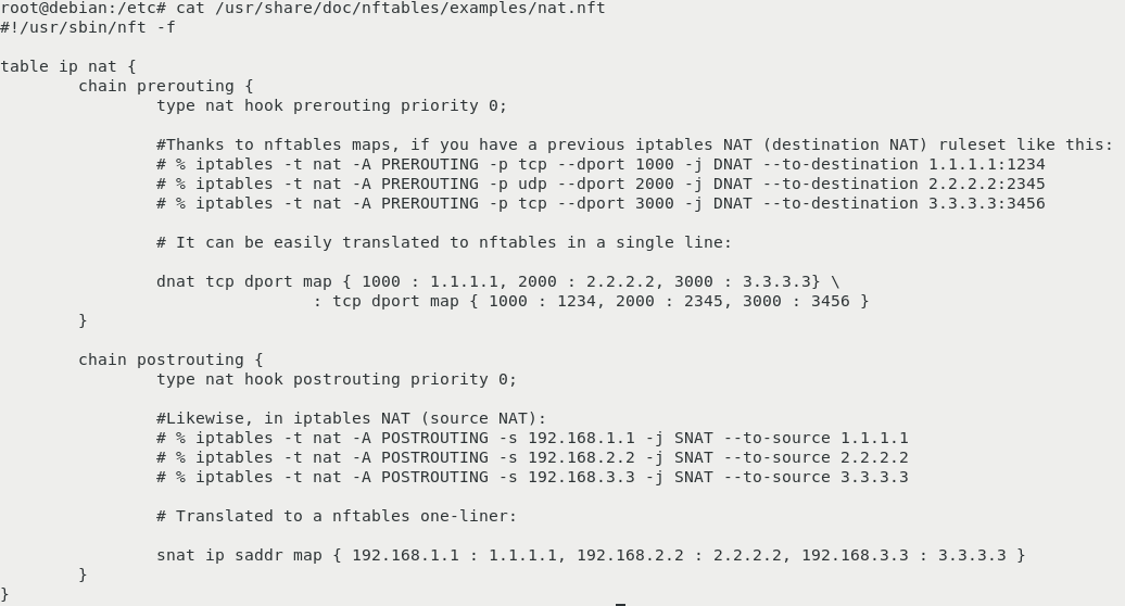 Utilisation des fichiers préconfigurés dans NFtables ITConnect