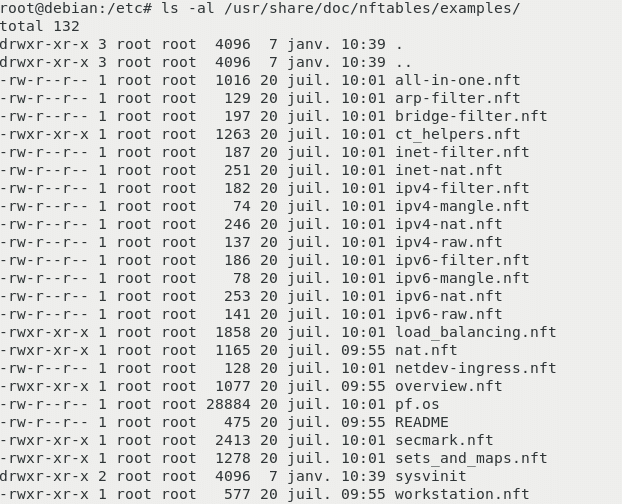 Utilisation des fichiers préconfigurés dans NFtables ITConnect
