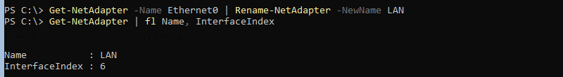 Rename-NetAdapter pour renommer une carte réseau avec PowerShell