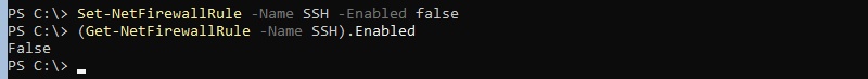 Exemple de désactivation d'une règle de pare-feu avec PowerShell
