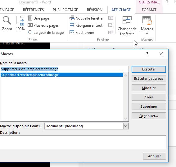 Création d'une macro dans Word Création d'une macro dans Word