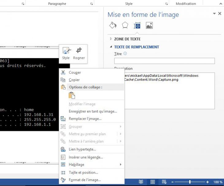 Accès à l'attribut "Texte de remplacement" d'une image Accès à l'attribut "Texte de remplacement" d'une image
