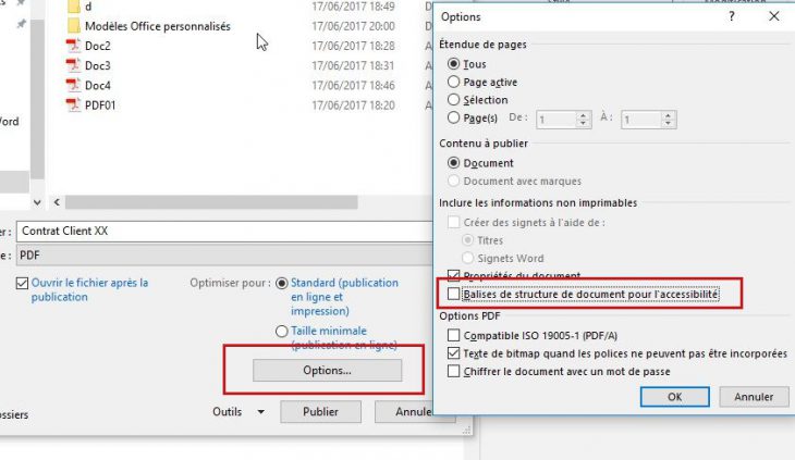 Désactiver l'insertion des attributs d'accessibilité lors de la génération d'un fichier PDF Désactiver l'insertion des attributs d'accessibilité lors de la génération d'un fichier PDF