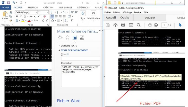 Affichage d'un chemin d'image dans un fichier PDF généré par Word. Affichage d'un chemin d'image dans un fichier PDF généré par Word.
