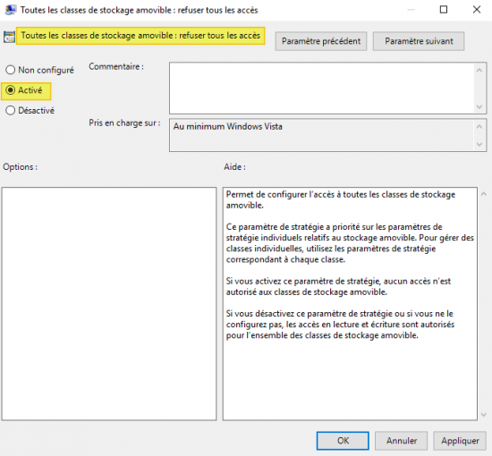 Comment bloquer les clés USB par GPO sur Windows