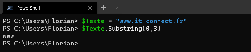 PowerShell et Substring : extraire une chaîne d’une chaîne | IT-Connect