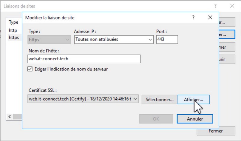 certificat Let's Encrypt sur IIS