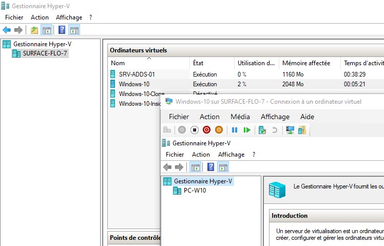 Hyper-V dans VM Hyper-V