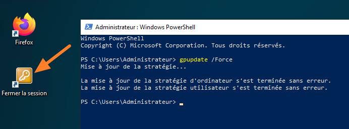 GPO Raccourci bureau