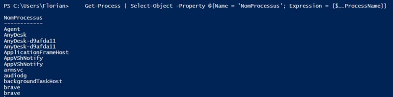 PowerShell propriété calculée