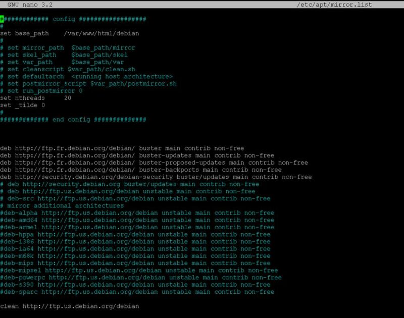 Debian Configurer un repository local « mirroir » avec aptmirror