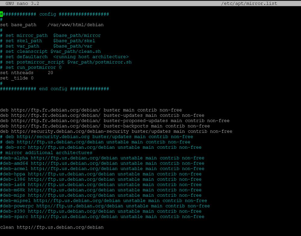 Debian Configurer un repository local « mirroir » avec aptmirror