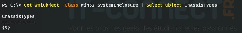 PowerShell Châssis type