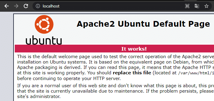 Serveur Apache avec WSL